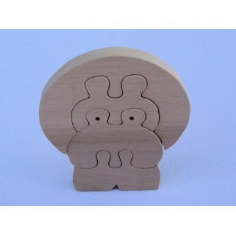 Drvene puzzle - Hippo