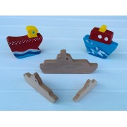 Drvena igračka - vozilo bez kotača - Brod 2