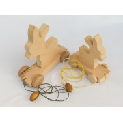 Drvena igračka - životinja za vući - Magarc