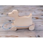Drvena igračka - životinja za vući - Pas