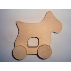 Drvena igračka - životinja na kotačima - Pas