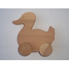 Drvena igračka - životinja na kotačima - Patka