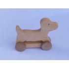 Drvena igračka - životinja na kotačima - Pas 2