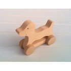 Drvena igračka - životinja na kotačima - Pas 2