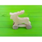 Drvena igračka - životinja na kotačima - Jelen