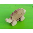 Drvena igračka - životinja na kotačima - Jež