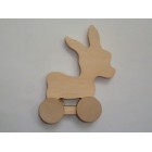 Drvena igračka - životinja na kotačima - Magarac