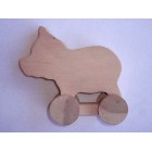 Drvena igračka - životinja na kotačima - Pajcek