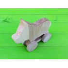 Drvena igračka - životinja na kotačima - Pajcek