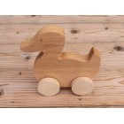 Drvena igračka - životinja na kotačima - Patka
