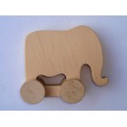 Drvena igračka - životinja na kotačima - Slon